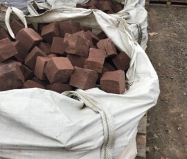 Sandsteinpflaster 4:6 gespalten Sandstein rot